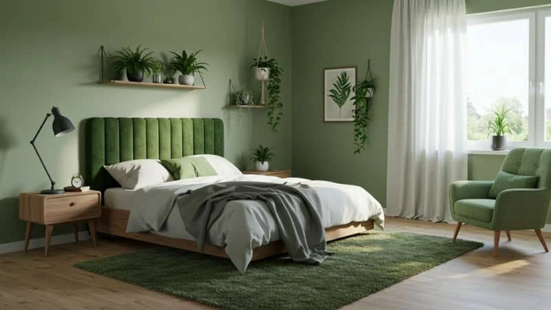 2. Verde-Natureza: energia suave para o descanso