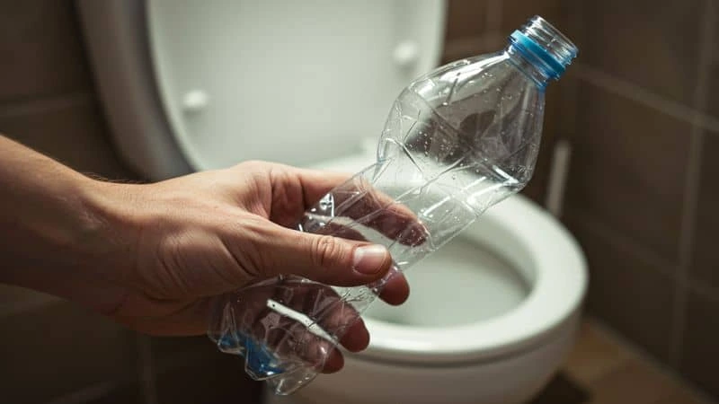 Desentupir vaso sanitário com garrafa PET caseira