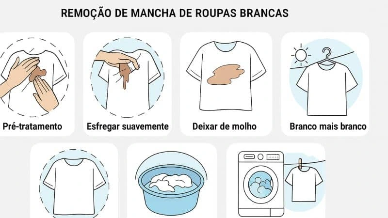 Cinco passos: pré-tratamento, escovação, molho, lavagem e secagem