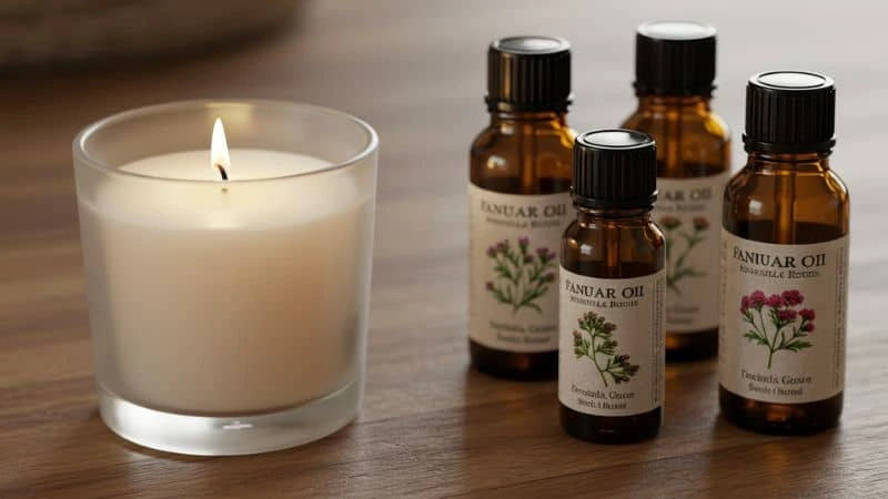 Vela caseira de cera de soja com óleos essenciais para perfumar a casa naturalmente
