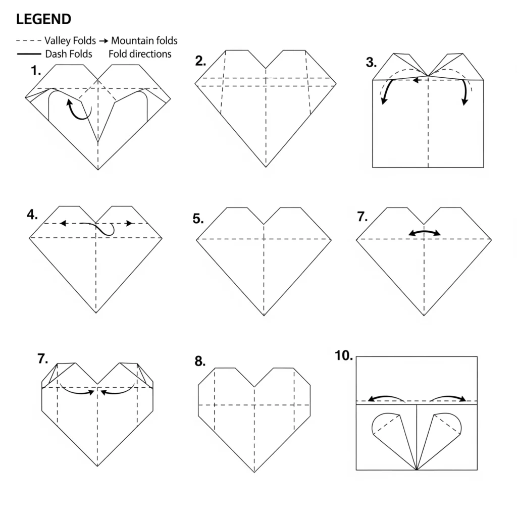 origami fácil para iniciantes – dobras valley e mountain