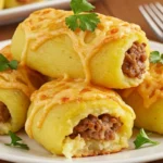 Rolinhos de batata com queijo