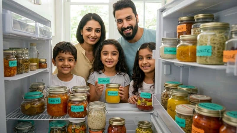 Família organiza freezer com congelamento inteligente para reduzir desperdício alimentar