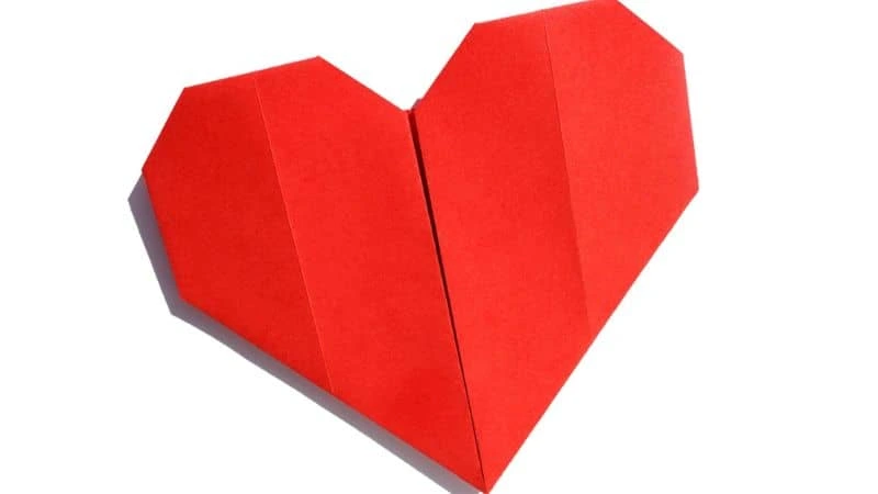 origami fácil para iniciantes – modelo coração