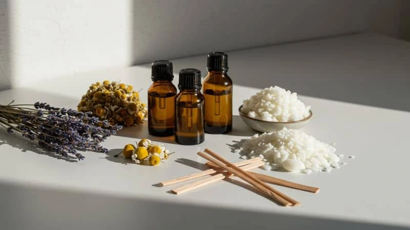 materiais para vela aromática caseira