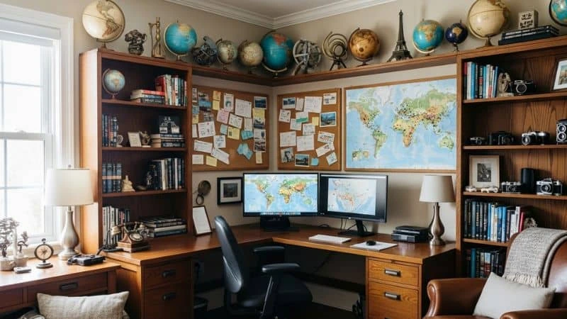 Escritório em casa funcional e inspirador, casa ideal para Gêmeos