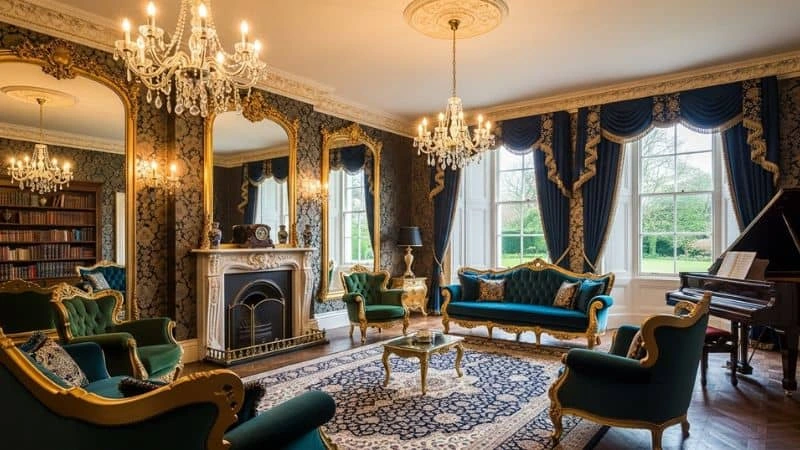 Sala de estar luxuosa e grandiosa, casa ideal para Leão