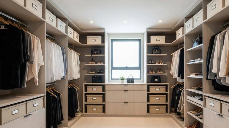Closet organizado e funcional, lar dos sonhos para Virgem"